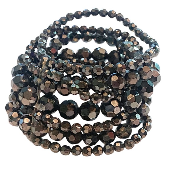 Eyeglasses necklace Holder Purple Flower Beaded crochet - Picture 4 of 4